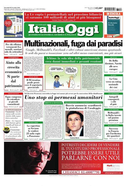 Italia oggi : quotidiano di economia finanza e politica